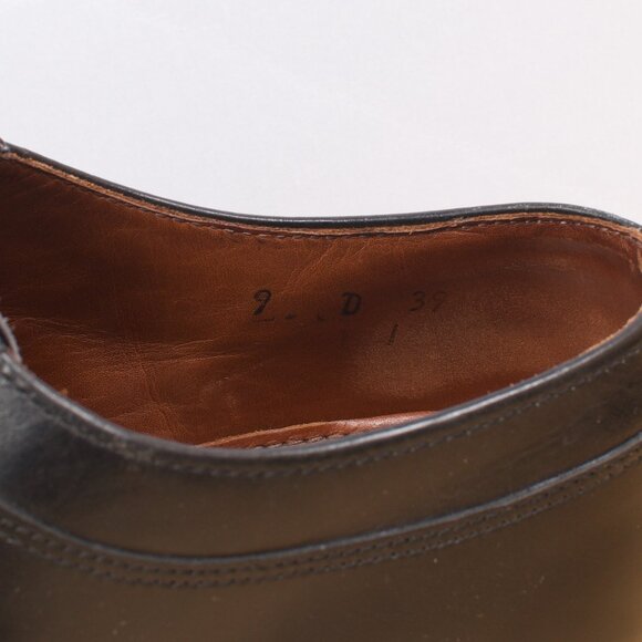 Allen Edmonds Men's Shoe 🇺🇸 Charleston Almond Moc-toe Derby 9D Black VGUC - Picture 6 of 8